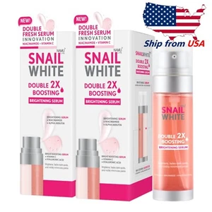 Snail White Snailwhite Double Boosting Whitening Serum Lot of 2 Free Ship in USA - Picture 1 of 12