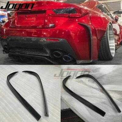 For Lexus RC F Coupe ART 2014 2015-18 Dry Carbon Rear Bumper Side Vent Splitters - Image 1 of 4