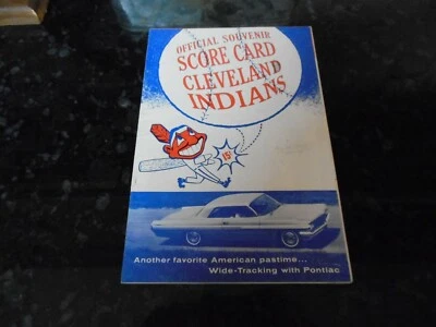 1962 Cleveland Indians vs Boston Red Sox  Scorecard (Scored) - Image 1 of 2