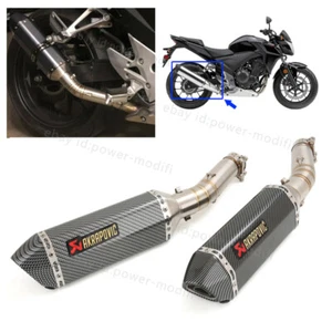 Exhaust Muffler Mid Pipe 51MM Silencer For Honda CBR500R CB500X CB500F 2013-2015 - Picture 1 of 15