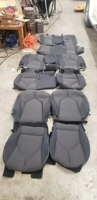 2020-25 TOYOTA HIGHLANDER L/LE 3 ROW OEM replacement DK GRAY seat covers - Image 1 of 4