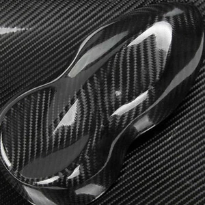 Car Accessories CARBON FIBER Self Adhesive Vinyl Sticker Wrap Hood Roof 5D BLACK - Picture 1 of 12