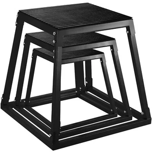 VEVOR 3PCS Plyometric Platform Box 12''18''24'' Muscle Training Plyo Jump Box - Picture 1 of 12