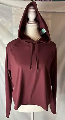 Women's MPG Sport Swagger Cropped Hoodie Burgandy Size LG - Image 1 of 4