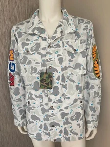 A BATHING APE BAPE SPACE CAMO SHARK M-65 JACKET SIZE L BNWT - Picture 1 of 12