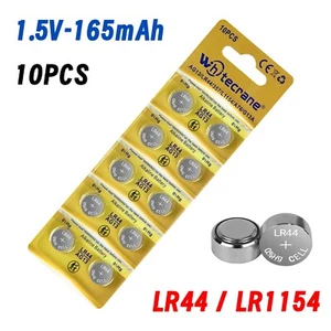 10Pcs AG13 LR44 A76 357 357A LR1154 SR1154 SR44 1.5V Button Battery Coin Cell - Picture 1 of 5