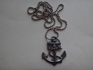 Uns, Marine Anker & Seil Abzeichen Und Ball Kette Never Getragen - Bild 1 von 4