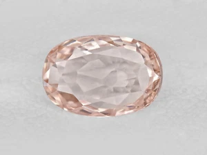 Zaffiro Padparadscha certificato GRS Madagascar 1,02 Cts ovale naturale non trattato - Foto 1 di 7