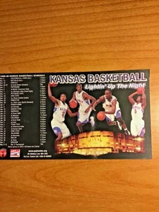 1999-2000 KANSAS JAYHAWKS MENS BASKETBALL SCHEDULE CARD MAGNET KU BASKETBALL - Picture 1 of 4
