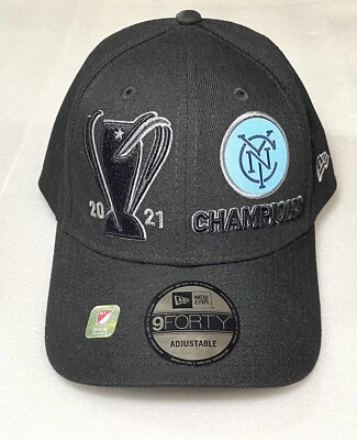 Gorra de fútbol New York City FC NYC Snap Back negra MLS Champions New Era 9Forty Foto 1 de 4