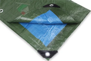 Telo pvc occhiellato rinforzato impermeabile frangivista multiuso BLU VERDE - Imagen 1 de 4