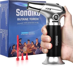 Kitchen Torch S901, Blow Torch, Refillable Butane Torch with Safety Lock and Adj - Picture 1 of 6