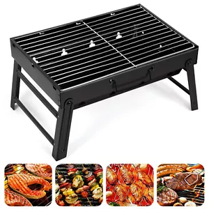 BBQ Grill Holzkohlegrill Camping Klappgrill tragbar Picknickgrill Terrasse - Bild 1 von 12