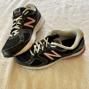 New Balance 580 v2 Running Shoes, #W580BP2, Black/Pink/White, Womens US Size 7