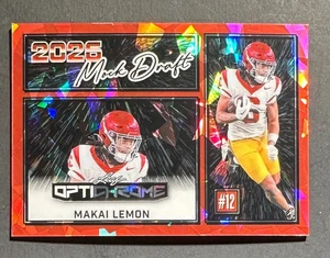 2025 Leaf Optichrome Mock Draft Red Ice Makai Lemon 1/1 USC Trojans - Picture 1 of 2