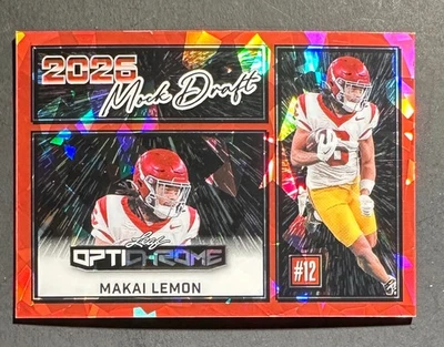 2025 Leaf Optichrome Mock Draft Red Ice Makai Lemon 1/1 USC Trojans - Image 1 of 2