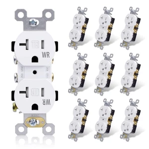 20 Amp 125V Duplex Receptacle, Standard Electrical Wall Outlet, TR Tamper Res... - Picture 1 of 7