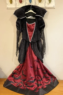 Chasing Fireflies Vampire Vampiress Batty Girls Halloween Costume Dress 8 Years - Image 1 of 4