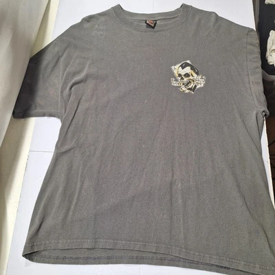 Lucky 13 服装 T 恤男式 XL 码黑色热杆摩托车扑克纹身 — 第 1/4 张图片