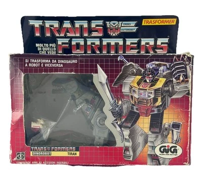 Grimlock Tiran Dinorobot Transformers Transformer G1 Gig Italian Box 1984 Hasbro - Image 1 of 4