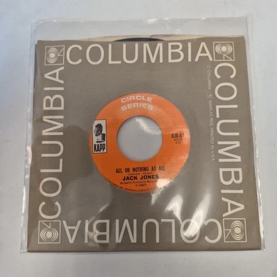 JACK JONES- ALL OR NOTHING AT ALL 7" 45 RPM LIKE NEW OOP - Image 1 of 2
