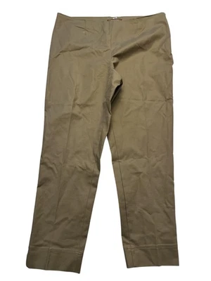 Ellen Tracy Pants Womens 10 Tan Khaki Stretch Straight Leg Dressy Work - Image 1 of 4