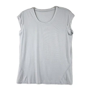 Lululemon Damen grau Pedal bis zur Medaille sportliches Laufoberteil Flügelärmel Medium - Bild 1 von 5