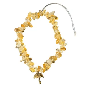 Phone Charm Strap Crystal Citrine Beaded Mobile Wrist Holder Handmade Accessory - Picture 1 of 3