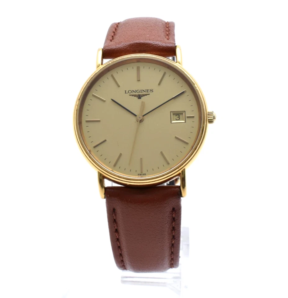 [Casi COMO NUEVO] Reloj Longines L4.636.2 Oro Gran Clásico Fecha Cuarzo Para Hombre de JP Foto 1 de 4