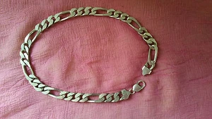 schwere massive Panzer-Kette aus Silber 925 L 42 cm Gewicht 91,1 g - Bild 1 von 4
