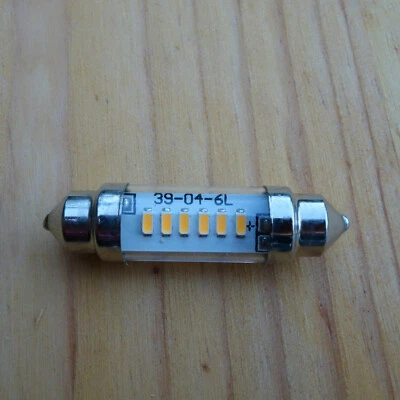 LED tipo Sofite blanco 6V 10 x 39 luz de posición vehículos clásicos moto- coche - Imagen 1 de 4