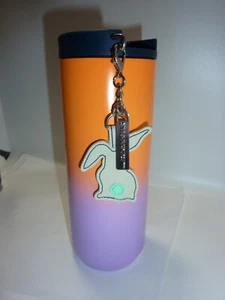 Starbucks 2020 Vacuum Insulated Tumbler 12oz ORANGE /PURPLE with Keychain NEW - Picture 1 of 6