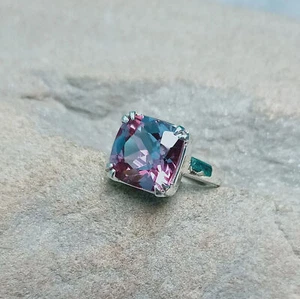 Anello regalo argento 925 argento 925 carati che cambia colore naturale per lei - Foto 1 di 6