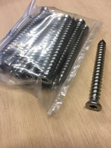 VITE ACCIAIO INOX 7,5x68 TESTA SVASATA PIANA PER LEGNO IMPRONTA TORX T30 10PZ - Foto 1 di 1