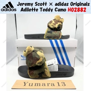 Jeremy Scott × adidas Originals Adilette Teddy Camo H02882 Herren Gr. - Bild 1 von 14