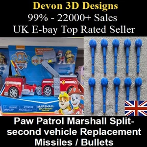 Paw Patrol Rescue Wheels Marshall Split-Second Raketen Kugeln x 10 x 5 - Bild 1 von 5
