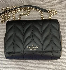 Kate Spade Briar Lane Mini Emelyn Quilted Crossbody Shoulder Bag Black - Picture 1 of 24