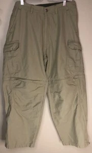 REI Cargo CONVERTIBLE PANTS Men's 32x30 Lightweight Zip Off Shorts Olive Green - Picture 1 of 13