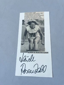 HEIDE ROSENDAHL 2x Olympiasiegerin 1972 Weitsprung/100m signed Briefkarte 9x19 - Picture 1 of 1