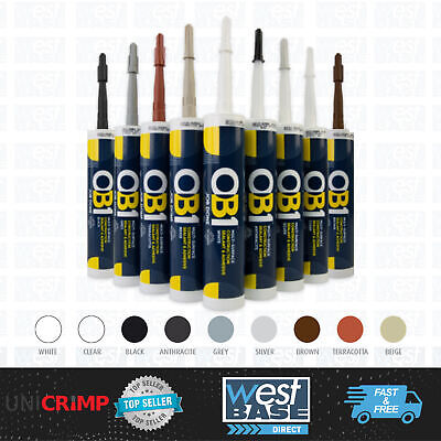 OB1 Multi-Surface Construction Sealant Adhesive Silicone Waterproof ALL COLOURS • 9.95£