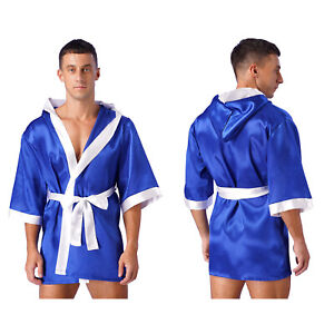 Men's Nightshirt Nightwear Satin Silk Sleep Shirt Long Sleeve Lounge Sleepwear