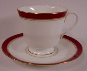 Royal Worcester HOWARD RUBY Cup & Saucer Set NEW More Available RED - Foto 1 di 4