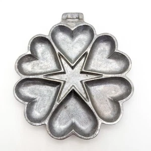 Pewtarex Hearts Star Mold Muffins Cornbread Candy Olde Country Reproductions - Picture 1 of 9