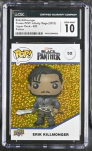 2023 Funko Marvel Upper Deck Erik Killmonger #52 Gold Glitter - CGC 10 - Picture 1 of 2