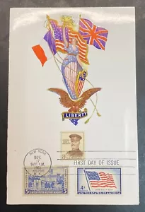 1961 General John J. Pershing Presentation Card, First Day Issue - Picture 1 of 3