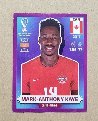 Mark-Anthony Kaye - Canada - Panini 2022 World Cup Qatar - Purple - RARE CAN 15 - Image 1 of 2