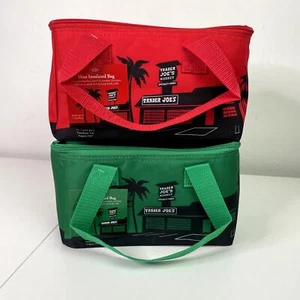 2er Set — Trader Joe’s Mini Thermo Kühltaschen — Weihnachten rot + grün - Bild 1 von 16