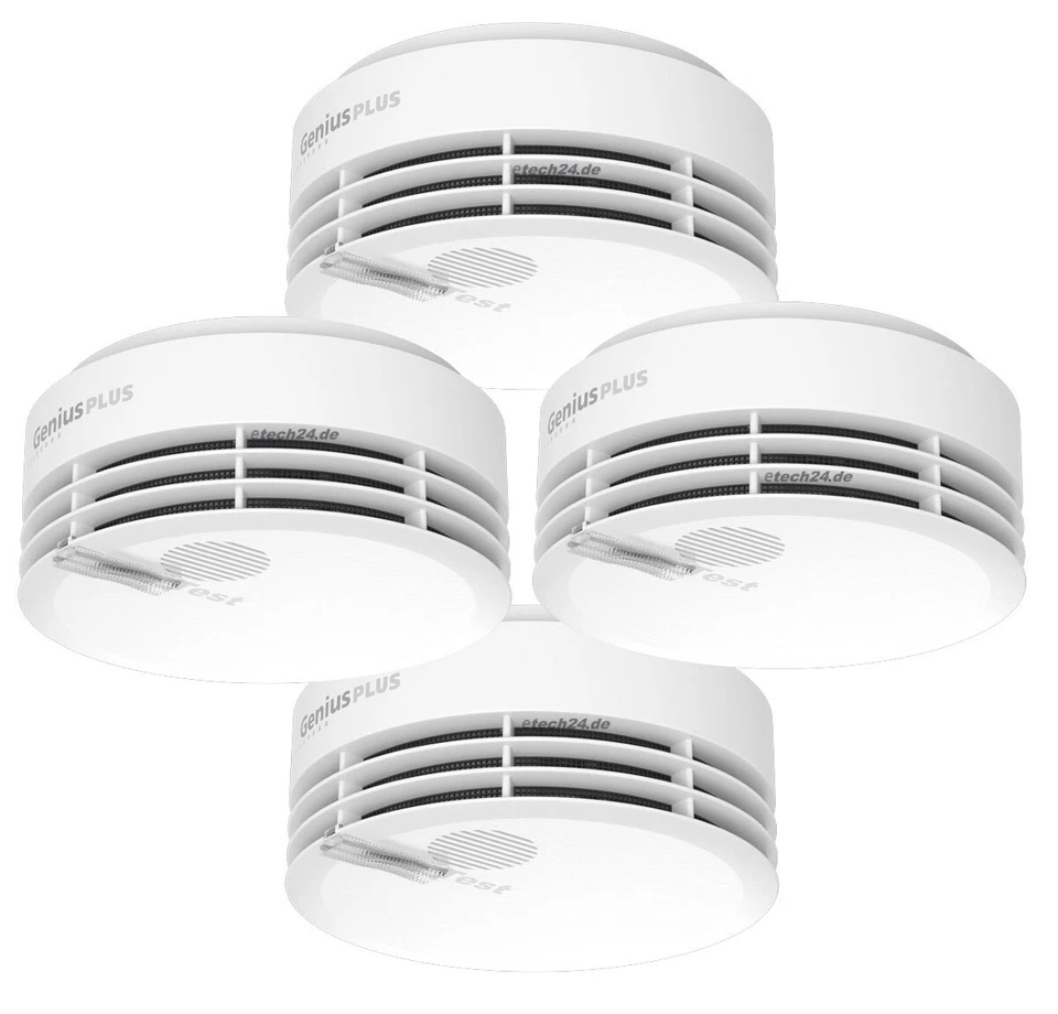 Hekatron Genius Plus Rauchmelder - 4er Pack inkl. Klebepad # Version 2025 # - Bild 1 von 1