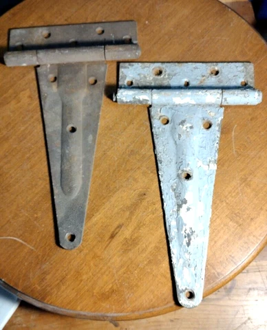 VINTAGE IRON BARN DOOR HINGES PAIR Cover
