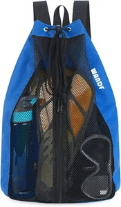WANDF Badetasche Netz Kordelzug Rucksack Strandrucksack zum Schwimmen, Fitnessstudio - Bild 1 von 12